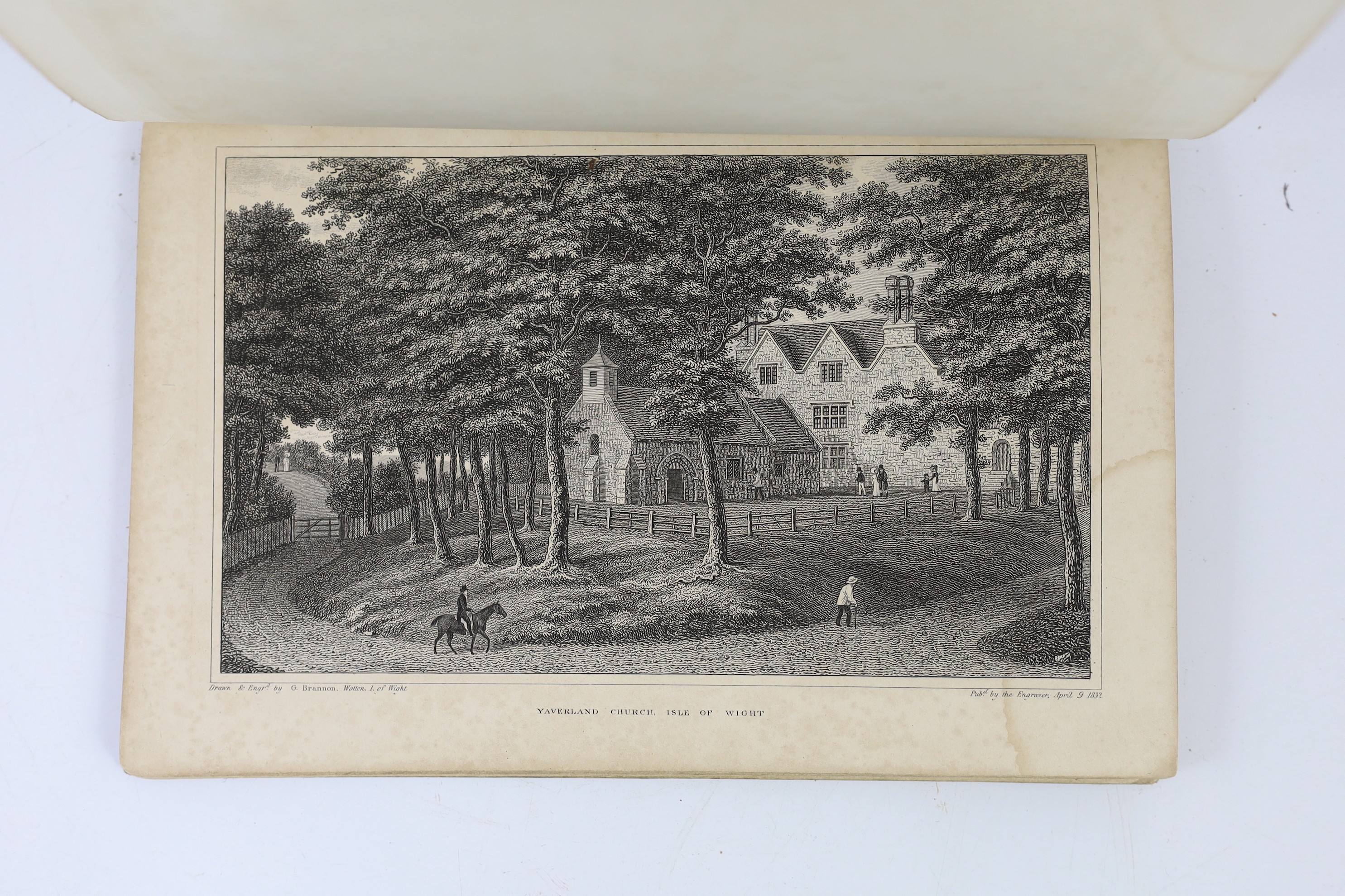 ISLE OF WIGHT: Sturch, John - A View of the Isle of Wight, in four letters to a friend...5th edition, corrected and enlarged. old half calf and marbled boards, sm.8vo. Newport: printed for and sold by the Author, 1794; B